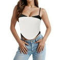 thumbnail image 1 of Top corto tipo corsé cruzado para mujer: tirantes finos, espalda abierta, tallas S-L, diseño sexy de patchwork, ropa para fiestas/salidas nocturnas, 1 of 5