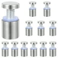 thumbnail image 4 of 12Pcs Stainless Steel Standoff Screws Wall Sign Standoff Mounting Hardware Advertising Glass Standoff Nail for Hanging Acrylic Picture Frame Silver 19X25mm, 4 of 9