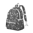 thumbnail image 2 of Grey Dog Paw Footprint Backpack for School,Cute School Bag,Schoolbag with Adjustable Shoulder Straps & Padded Back,13.4"x11"x4.7", 2 of 6