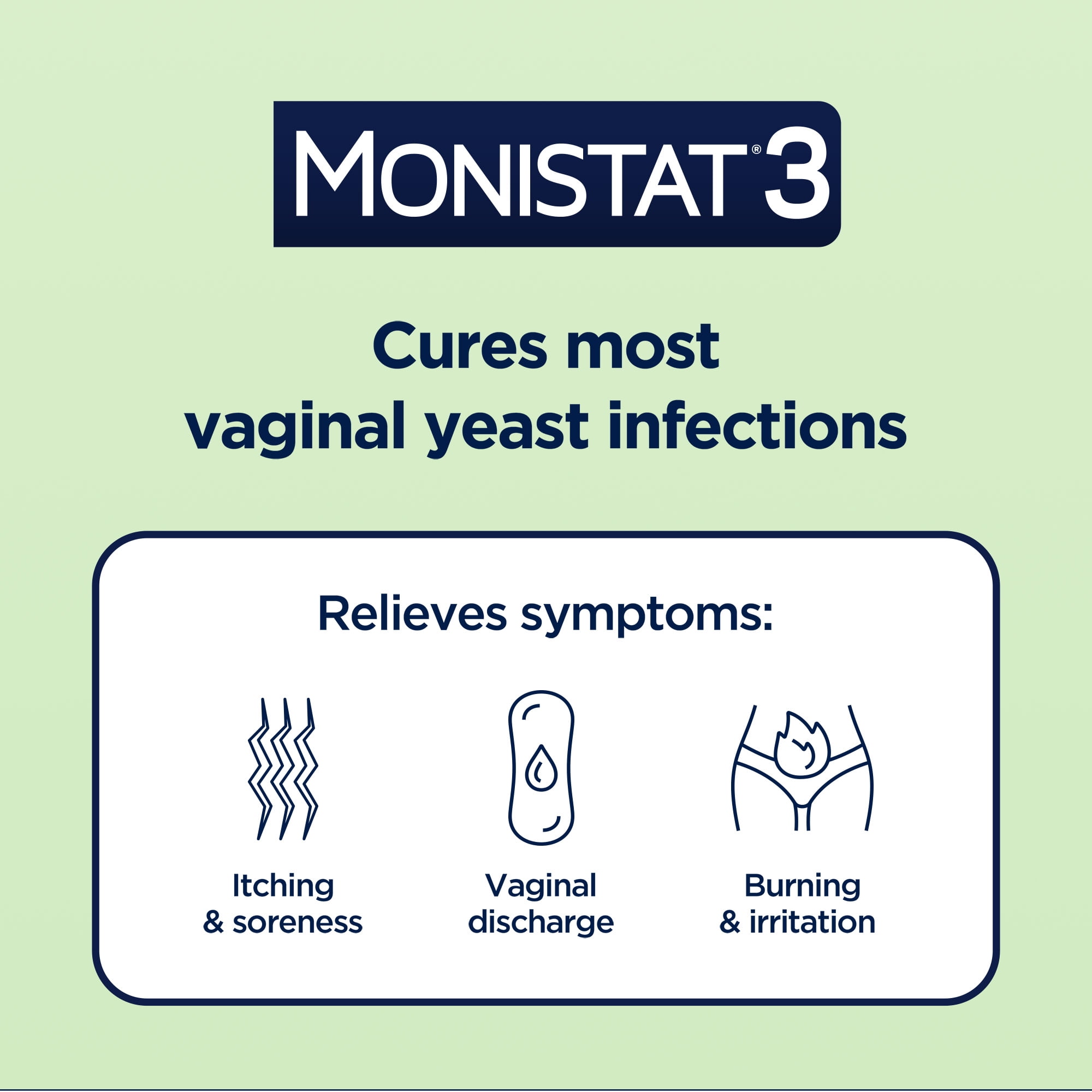 Monistat 3 Day Yeast Infection Treatment, 3 Miconazole Pre-Filled Cream Tubes & External Itch Cream