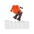 thumbnail image 4 of Genuiskids Baby Girls Halloween Clothes Long Sleeves Romper Ghost Pumpkin Print Flared Pants Headband 3 6 12 18 Months Infant 3 Pieces Outfits, 4 of 9