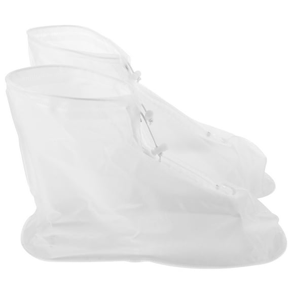 Raindrops  Waterproof Boot Covers Rain Shoe Safety Waterproofing Road Toddler White
