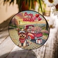 thumbnail image 3 of Be My Valentine's Yorkshire Terrier Truck Full of Love Flower Balloon Stained Glass Suncatcher Yorkie Dog Lover Gifts Window Hanging Sign Decor - 02029, 3 of 5