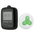 thumbnail image 2 of Sistema de buscapersonas para restaurante, receptor móvil negro + 10 buscapersonas de silicona verde y blanco, enchufe estadounidense de 110-240V, 2 of 8