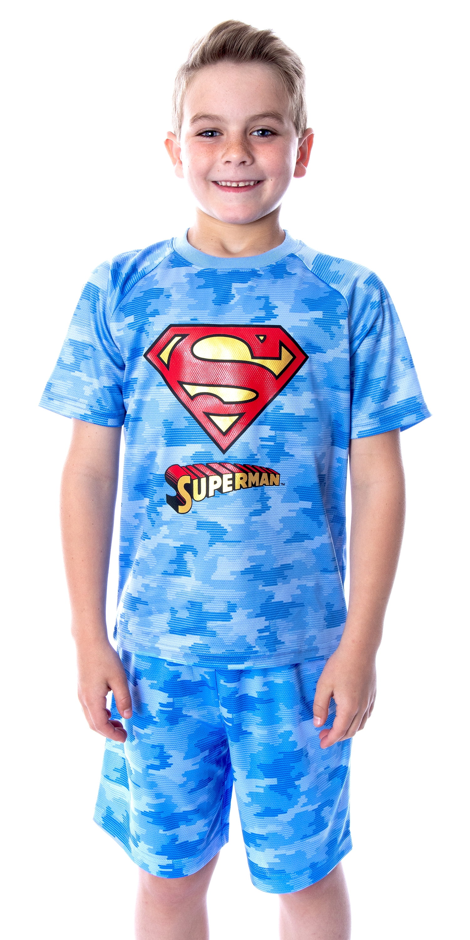 DC Comics Big Boys Superman Logo Short Sleeve Pajama Short Set