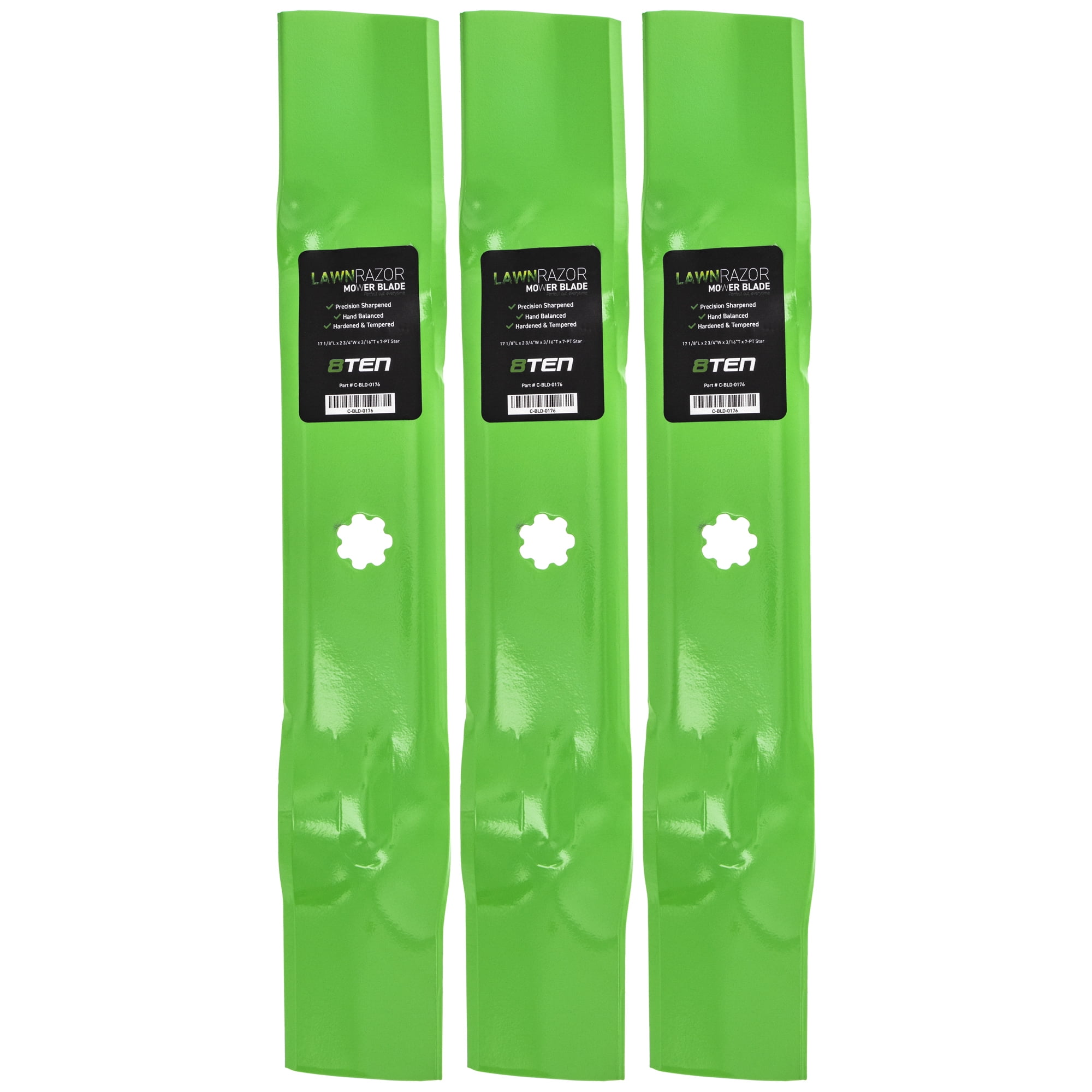 8TEN LawnRAZOR Hi Lift Blade For John Deere 48 Inch Cut Deck LA140