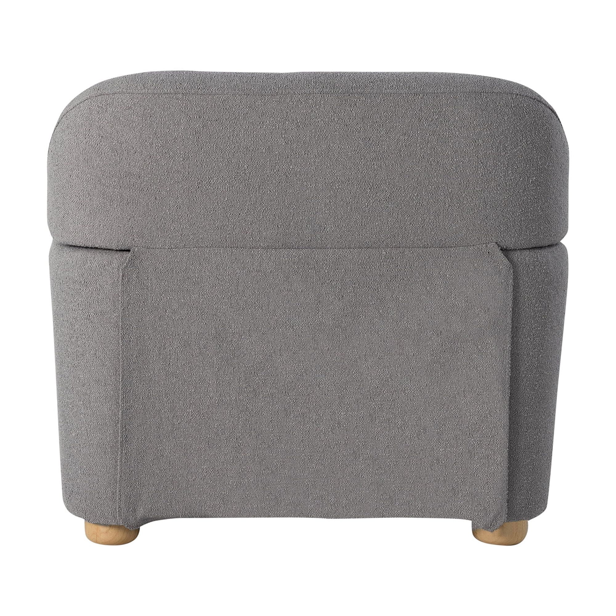 Studio Living Genifer Modern Arm Chair, Gray Boucle Fabric