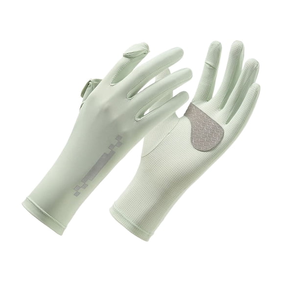 FastXmas Sunblock-Gloves, UV-Sun-Protection Driving Gloves, Non-Slip Design Outdoor Gloves, Breathable Gloves for Women Men Outdoor Driving Use,Mint Green