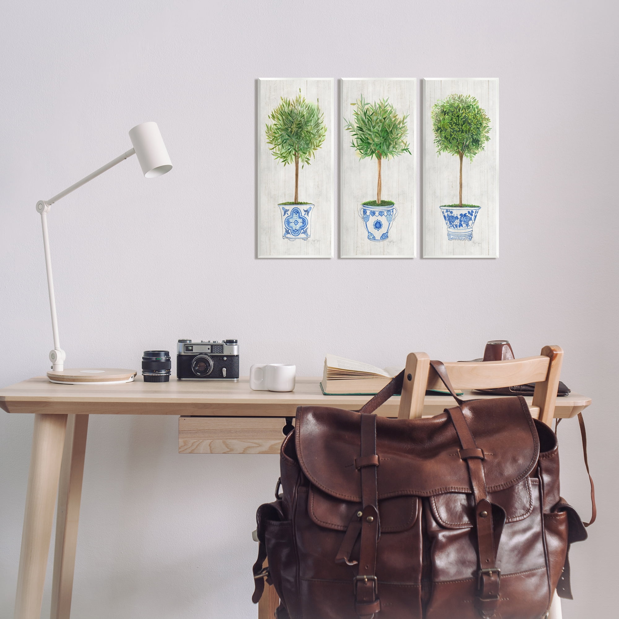 Stupell Industries Potted House Plant Tree Gardening Planter Vase Graphic Art Unframed Art Print Wall Art, Set of 3, Design by Tava Studios