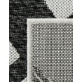 thumbnail image 6 of Unique Loom Outdoor Modern Collection Area Rug - Mikado (5' 3" x 8' Rectangle Black and White), 6 of 6