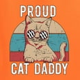 thumbnail image 2 of Proud Cat Daddy Cat Lover Womens Graphic T-Shirt, Orange, Large, 2 of 5