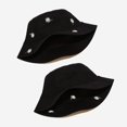 thumbnail image 4 of XYIYI Lindo sombrero de cubo para playa, sombreros de pescador para mujer, reversible de doble cara, 4 of 5