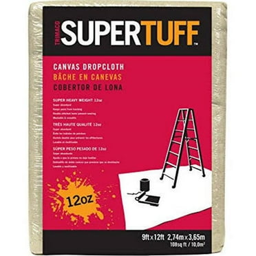Trimaco 221360 9 x 12 ft. Heavy Duty 12 oz Canvas Drop Cloth,