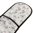 thumbnail image 2 of Dailycode Double Sided Oven Mitt with Loop Heat Resistant Kitchen Long Potholders 7" x 35" Birds on Line, 2 of 6
