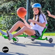 EzyRoller: Drifter Pro X - Lime Green - Ride-On Scooter, Cambering Motion, Pedal Free Cart, Hand Brakes, Extendable Frame, 220lb Capacity, Kids-Adults 9+