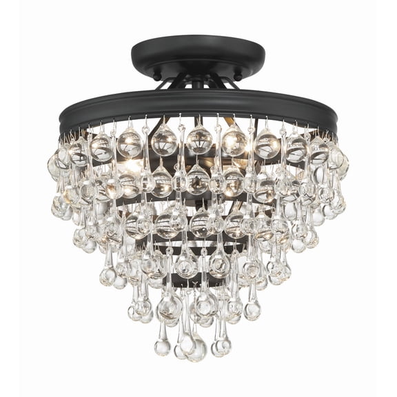 Crystorama Lighting - Calypso - 3 Light Semi-Flush Mount in Traditional and