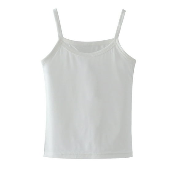purcolt Girls Modal Camisole Tops Summer Spaghetti Strap Tank Top Kids Sleeveless Dance Athletic Shirt