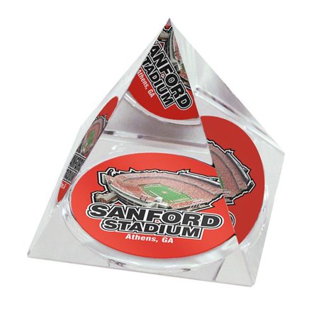 - Georgia Bulldogs GAUSTAPY80 3 in. NCAA Crystal Pyramid Collectible University of Georgia Sanford Stadium