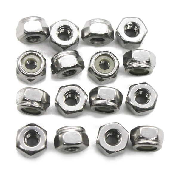 100PcS 8-32 Nylon Insert HEX Lock NUT A2 Stainless by FULLERKREg