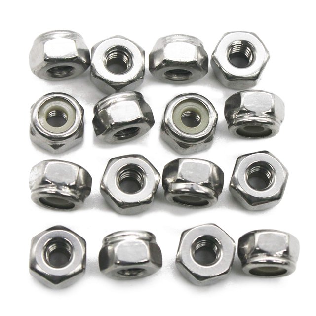 100PcS 8-32 Nylon Insert HEX Lock NUT A2 Stainless by FULLERKREg