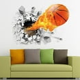 thumbnail image 4 of U-Shark 3D Self-Adhesive Flaming Basketball Wall Decals, 4 of 5