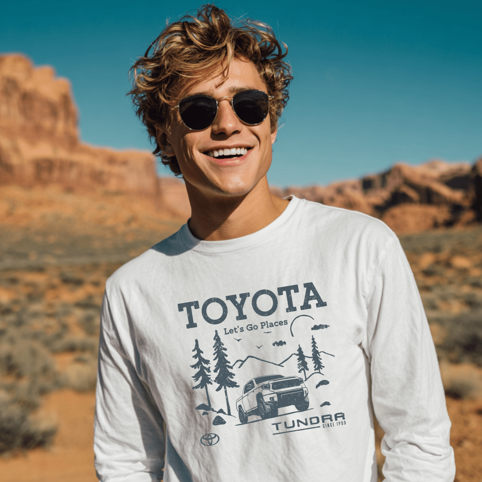 Toyota Tundra Pick-Up Truck Let's Go Places Long Sleeve Tee
