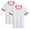 Pink 2PCS, variant on 2PCS Kids' Color Block T-Shirts: Contrast Collar & Sleeves, Loose Fit Crewneck Tees for Boys & Girls,Color Watermelon Red,Size 4-5 Years