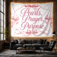 thumbnail image 6 of Pearls Prayer Purpose with Ornate Composed Motivational Written, Mystical Fantasy for Space Lovers, Galaxy Room Decor, Housewarming Gift, Tapestry Wall Hanging for Bedroom and Dorm, 6 of 7