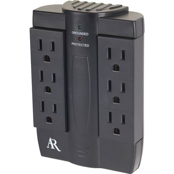 Acoustic Research AS6 6Outlet Swivel InWall Surge Protector