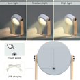 thumbnail image 2 of Lámpara de mesa plegable, 4000 mah Luz de noche segura para bebés Lámparas de mesita de noche portátiles Lámparas de dormitorio con control táctil, 3 modos Led dontodent Kuyhfg Sin marca, 2 of 5
