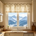 thumbnail image 5 of 2D Printed Kitchen Window Curtain with Water Resistant Coating, Washable Half Window Curtain for Kitchen Decor, Light Filtering Short Curtain Suitable for Home Cafe Dining Room Decoration, 5 of 7
