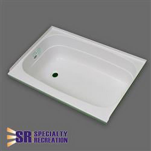 RV Parts Country B1G-BT2432WL, White ABS 24in x 32in, Left Hand Drain Bathtub