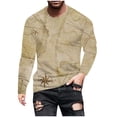 thumbnail image 5 of Snorda Men Casual Round Neck Long Sleeve Pullover Printed T-Shirt Blouse Tops, 5 of 5