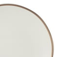 thumbnail image 6 of Gibson Elite Kings Road Double Plates and Bowl Organic Round Porcelain Dinnerware Set - Matte White w/ Gold Rim, 6 of 6