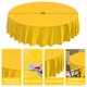 thumbnail image 2 of Mantel redondo desechable CXPSINC, 213 cm, 16 unidades, color amarillo, 2 of 6
