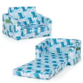 thumbnail image 1 of Costway 2-in-1 Convertible Kids Sofa to Lounger Flip-Out Chair w/Storage Pocket, 1 of 10