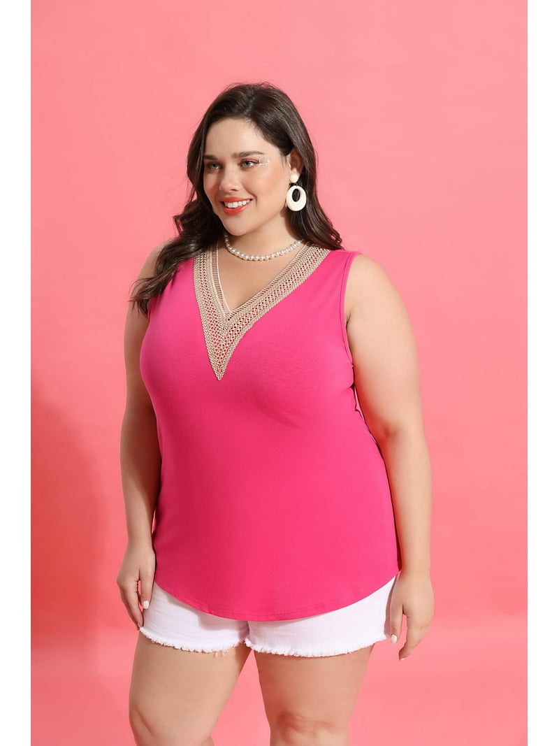 Plus Size Neon Pink Tank Top Torrid Plus Size Hot Pink Tank Top