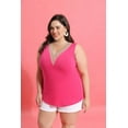 thumbnail image 5 of TIYOMI Plus Size Tank Tops For Women Sleeveless Summer Tank Tops Lace Trim V Neck Tank Tops Hot Pink Guipure Shirts Basic Solid Camisoles XL 14W 16W, 5 of 8