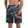 thumbnail image 1 of Fotbe Wave Chain Shark Trajes de Baño Estampados para Hombre, Shorts de Verano de Secado Rápido, Ropa de Playa, Bañadores-XX-Large, 1 of 6