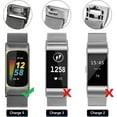 thumbnail image 4 of Metal Bands for Fitbit Charge 5 Band for Women Men, Magnetic Clasp Stainless Steel Mesh Loop Bands for Fitbit Charge 5,Silver, 4 of 13