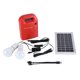 thumbnail image 1 of Sistema de iluminación de generación de energía de 2 bombillas LED con carga USB de energía solar al aire libre portátil para el hogar, 1 of 8