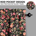 thumbnail image 5 of Pioneer Kitchen Curtains and Valance Set 24 Inch Tier Red Rose with Green Leaf Curtains Small Drapes for Cafe Living Room Bathroom Farmhouse 3 Pieces Set Rod Pocket, 5 of 6