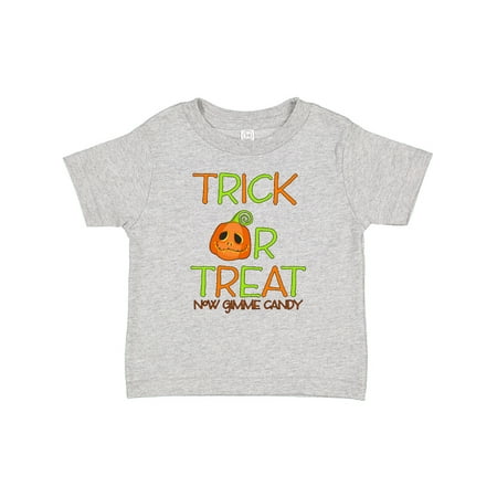 

Inktastic Trick or Treat Now Gimme Candy with Halloween Pumpkin Gift Baby Boy or Baby Girl T-Shirt