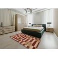 thumbnail image 4 of Ahgly Company Indoor Square Abstract Red Abstract Area Rugs, 4' Square, 4 of 6