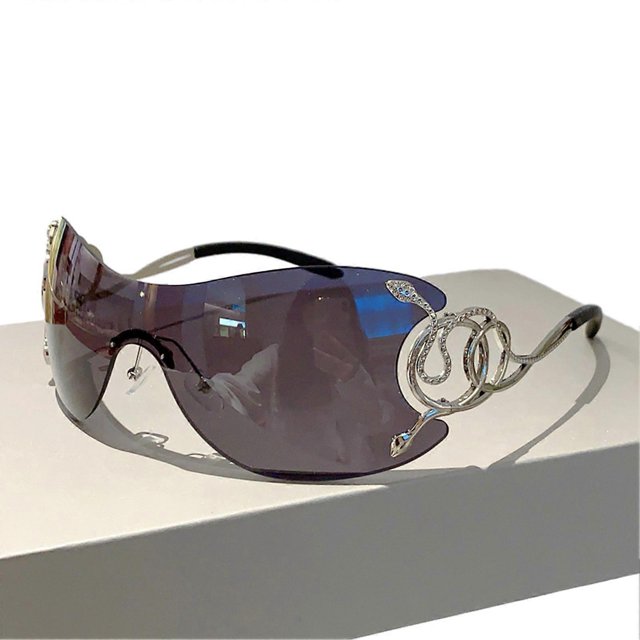 UV400 Snake Mirror Leg Sunglasses Personalized Eyes Protective Goggles for Women Men