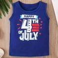 thumbnail image 6 of TOWED22 Baby Toddler Boy Outfits 2 Piece Soft Cotton Sleeveless Shirt Top + Cartoon Print Elastic Shorts Summer Clothing(Blue,12-18 M), 6 of 8
