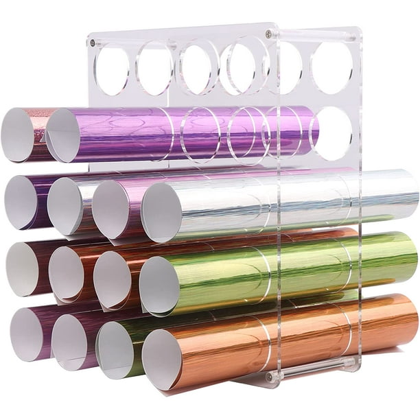  Vinyl Roll Storage 40-Holes Vinyl Storage Rack for Craft Room  Vinyl Roll Holder for up to 40 Vinyl Rolls, Acrylic Material (2-Pack) :  Arts, Crafts & Sewing