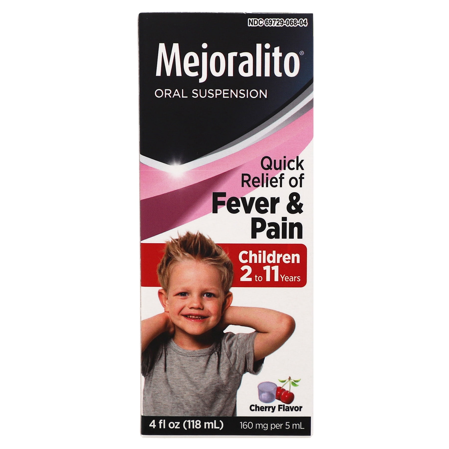 Mejoralito Children's Fever Oral Suspension, 4 oz Bottle