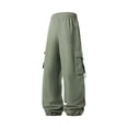thumbnail image 5 of Zenithor Men's Lightweight Cargo Pants Non-Cuffed Elastic Waist Drawstring Hiking Work Casual Trousers Pockets S-4XL, 5 of 8