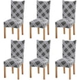 thumbnail image 1 of Stretch Dining Room Chair Slipcovers Spandex Fabric Removable Washable Chair Protector Cover for Dining Room, Hotel, Ceremony, Wedding, Party (Ee, 6 Per Set), 1 of 4